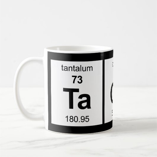 タコスの周期表 コーヒーマグカップ (左)