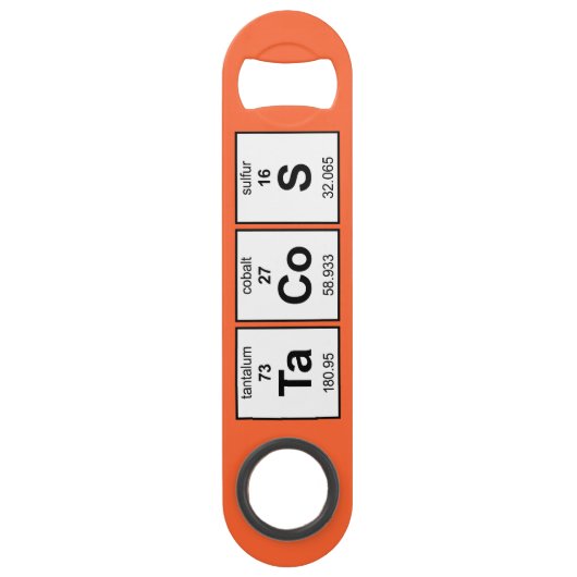 タコスの周期表 スピード栓抜き (正面)
