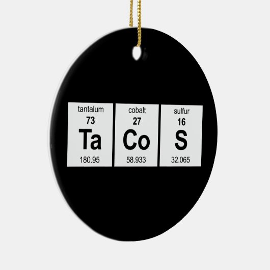 タコスの周期表 セラミックオーナメント (右)