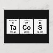 タコスの周期表 ポストカード (正面)