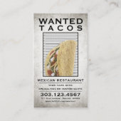タコスの指名手配ポスター 名刺 (正面)