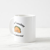 タコスの火曜日の貝のチーズメキシコ人の食糧 コーヒーマグカップ (正面左)