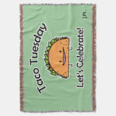 タコスの火曜日の貝のチーズメキシコ人の食糧 スローブランケット (正面縦)