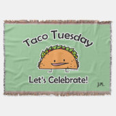 タコスの火曜日の貝のチーズメキシコ人の食糧 スローブランケット (正面)