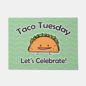 タコスの火曜日の貝のチーズメキシコ人の食糧 ドアマット (正面)