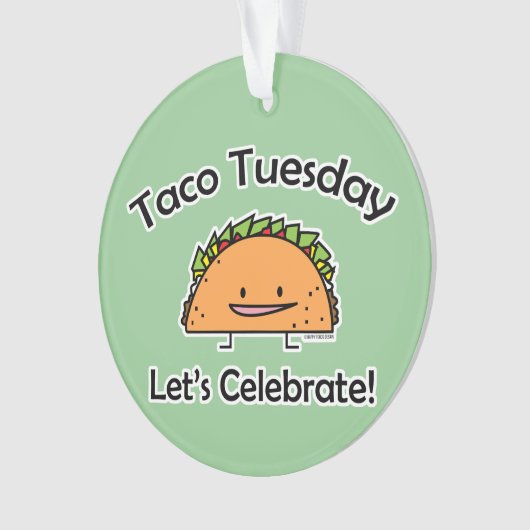 タコスの火曜日の貝のチーズメキシコ食糧トーティーヤ オーナメント (正面)