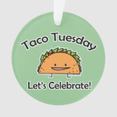タコスの火曜日の貝のチーズメキシコ食糧トーティーヤ オーナメント (正面)
