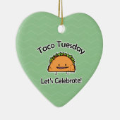 タコスの火曜日の貝のチーズメキシコ食糧トーティーヤ セラミックオーナメント (右)