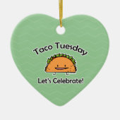 タコスの火曜日の貝のチーズメキシコ食糧トーティーヤ セラミックオーナメント (正面)