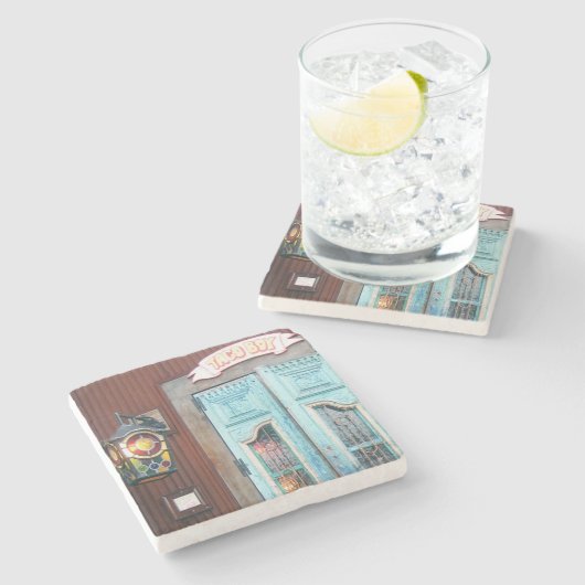 タコスの男の子、愚劣のビーチ、サウスカロライナのコースター ストーンコースター (横)