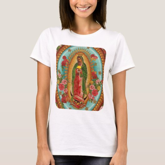 タコスの聖者の女性のティー Tシャツ (正面)