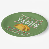 タコスの醜いクリスマスセーター ペーパープレート (アングル)