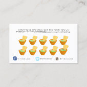 タコスの食糧トラックのロイヤリティカード ロイヤリティカード (裏面)