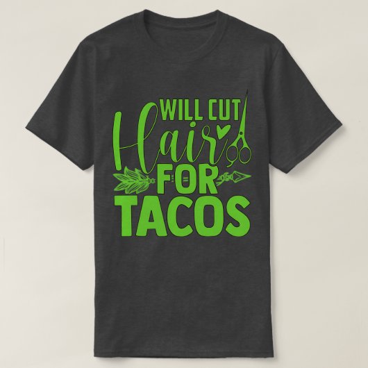 タコスの髪を切る Tシャツ (デザイン正面)