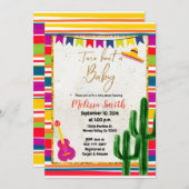 タコスの「一続きベビーのフェスタのベビーシャワーの招待状 招待状 (正面/裏面)