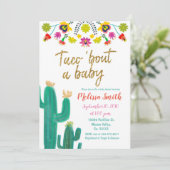タコスの「一続きベビーのフェスタのベビーシャワーの招待状 招待状 (スタンド正面)