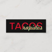 タコスのrapidosのパンチカード ロイヤリティカード (正面)