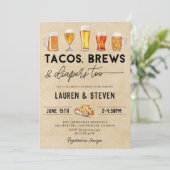 タコスはオムツを赤ちゃんシャワーに作る 招待状 (スタンド正面)