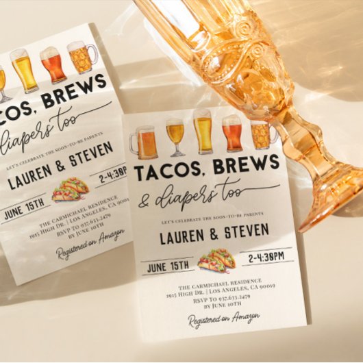 タコスはオムツを赤ちゃんシャワーに作る 招待状