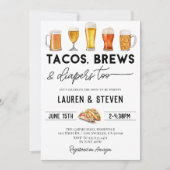 タコスはオムツを赤ちゃんシャワーに作る 招待状 (正面)