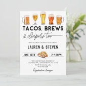 タコスはオムツを赤ちゃんシャワーに作る 招待状 (スタンド正面)
