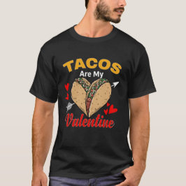 タコスはバレンタインのファストフード好き Tシャツ