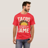 タコスは僕のゲームを高める レトロな友達 Tシャツ (正面フル)