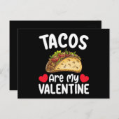 タコスは私のバレンタインデーの食べ物おもしろい愛好家である ポストカード (正面/裏面)