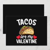 タコスは私のバレンタインデーの食べ物おもしろい愛好家である 招待状 (正面/裏面)