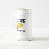 タコスもしは嫌いなんだよねナチタイプ ビールジョッキ (正面左)