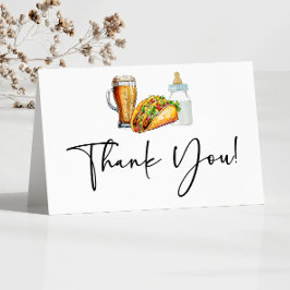 タコスもオムツも！赤ちゃんシャワー サンキューカード