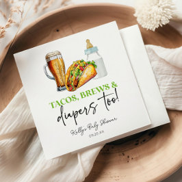 タコスもオムツも！赤ちゃんシャワー スタンダードランチョンナプキン