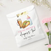 タコスもオムツも!赤ちゃんシャワー フェイバーバッグ (封をした状態)