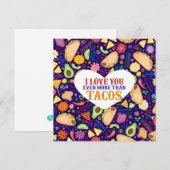 "タコスよりもっと愛してる" ミニプリント 招待状 (正面/裏面)