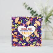 "タコスよりもっと愛してる" ミニプリント 招待状 (スタンド正面)