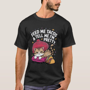 タコスをくれてかわいいって言ってソンブレロキャット Tシャツ