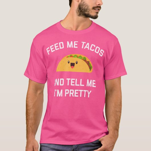 タコスをくれてかわいいって言って面白いタコス Tシャツ (正面)