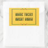 タコスを再素晴らし作する 長方形シール (バッグ)