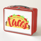 タコスを取りに来たおもしろい メタルランチボックス (正面)