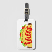 タコスを取りに来たおもしろい ラゲッジタグ (正面縦)