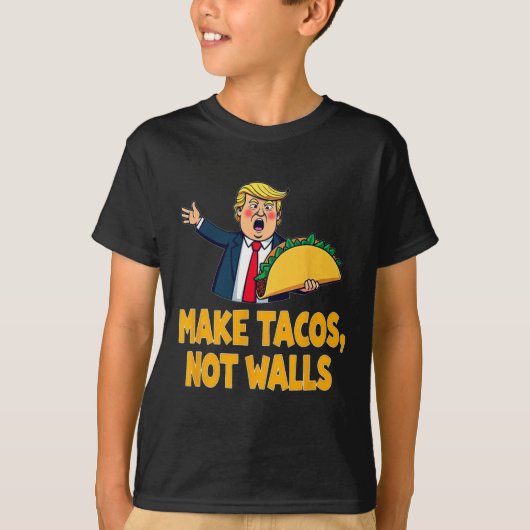 タコスを壁でないおもしろいにするTrump Taco Tuesday Tee Tシャツ (正面)