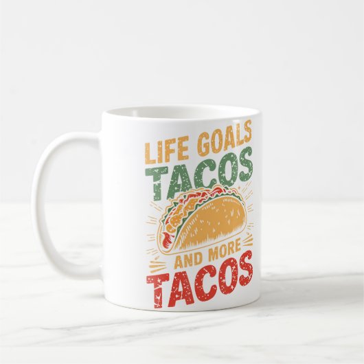 タコスを語るより食べよう コーヒーマグカップ (左)