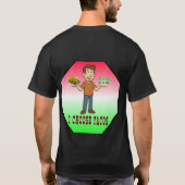 タコスを選ぶ！おもしろジム vs タコス デザイン tシャツ (裏面)