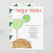 タコスアンドテキラマルガリータ婚約パーティ 招待状 (正面/裏面)