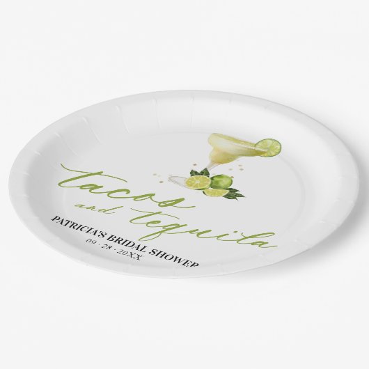 タコスアンドテキーラブライダルシャワー ペーパープレート (アングル)