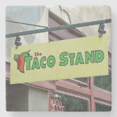 タコスタンドアテネジョージア大理石コースター。 ストーンコースター (正面)