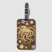 タコスチームパンクシュールレトロスタイル機械注 ラゲッジタグ (正面縦)