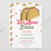 タコスツインズベビーシャワー 招待状 (正面/裏面)