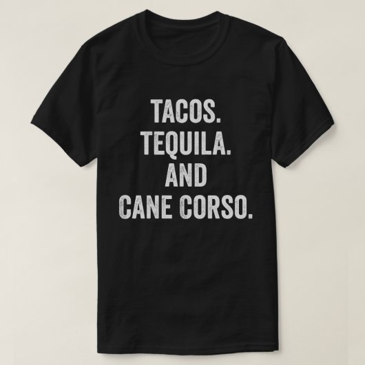 タコステキラとキーンコルソ Tシャツ (デザイン正面)
