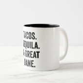 タコステキラとグレートダン ツートーンマグカップ (正面右)